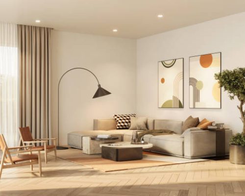 beautiful interior view of a living room in a large family home